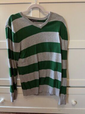 Green Striped Sweater
